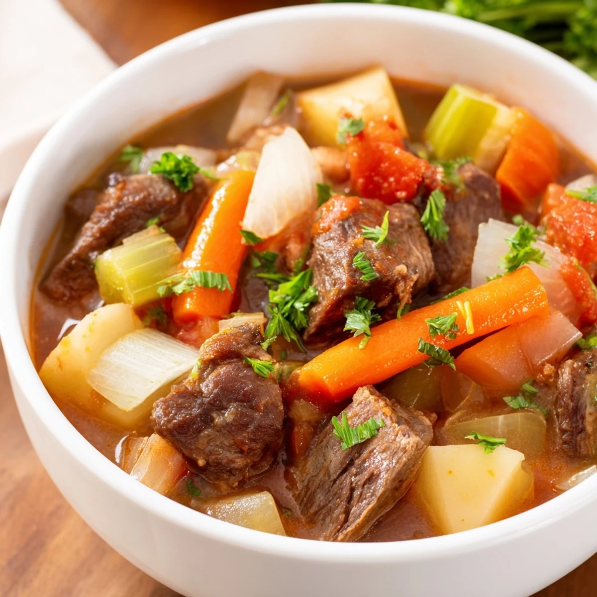 Hearty Slow Cooker Dinner Pot is a delicious family meal, perfect for a cold winter night.