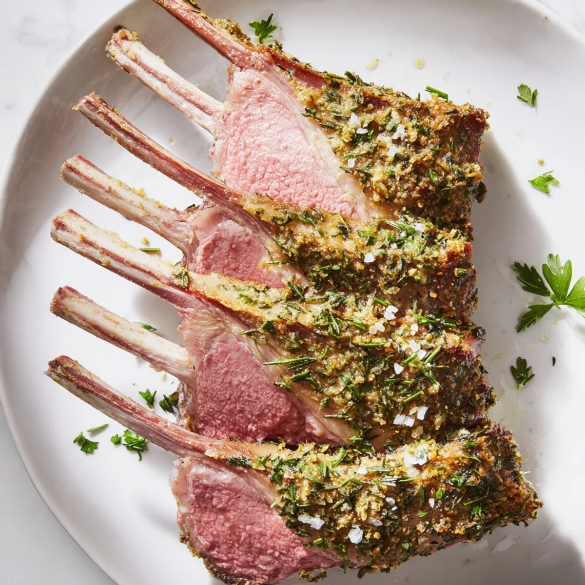 Elegant main dish roasted to medium-rare on a baking sheet, ready for a special occasion.