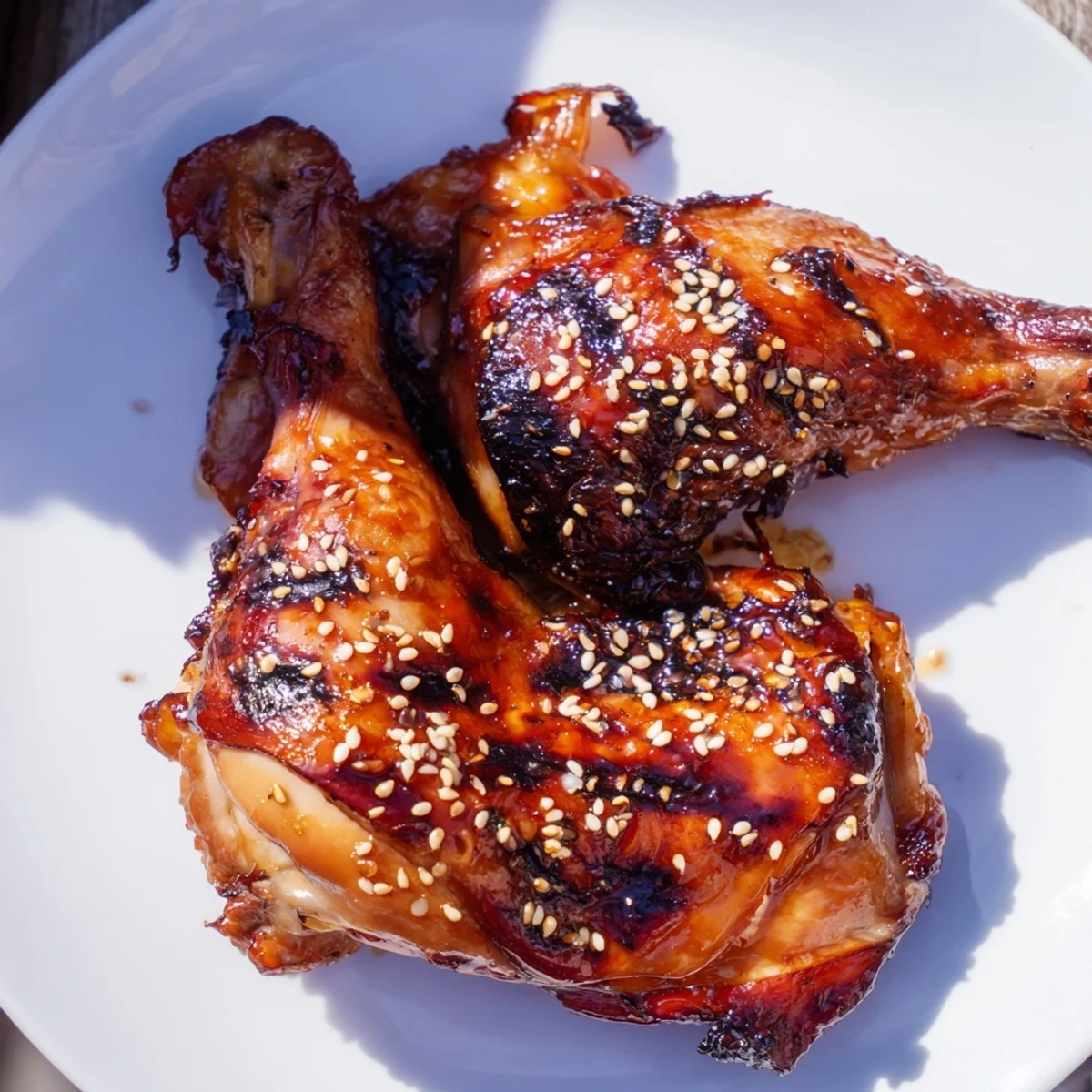 Tender Hawaiian Huli Huli chicken served with steamed rice and grilled pineapple chunks.