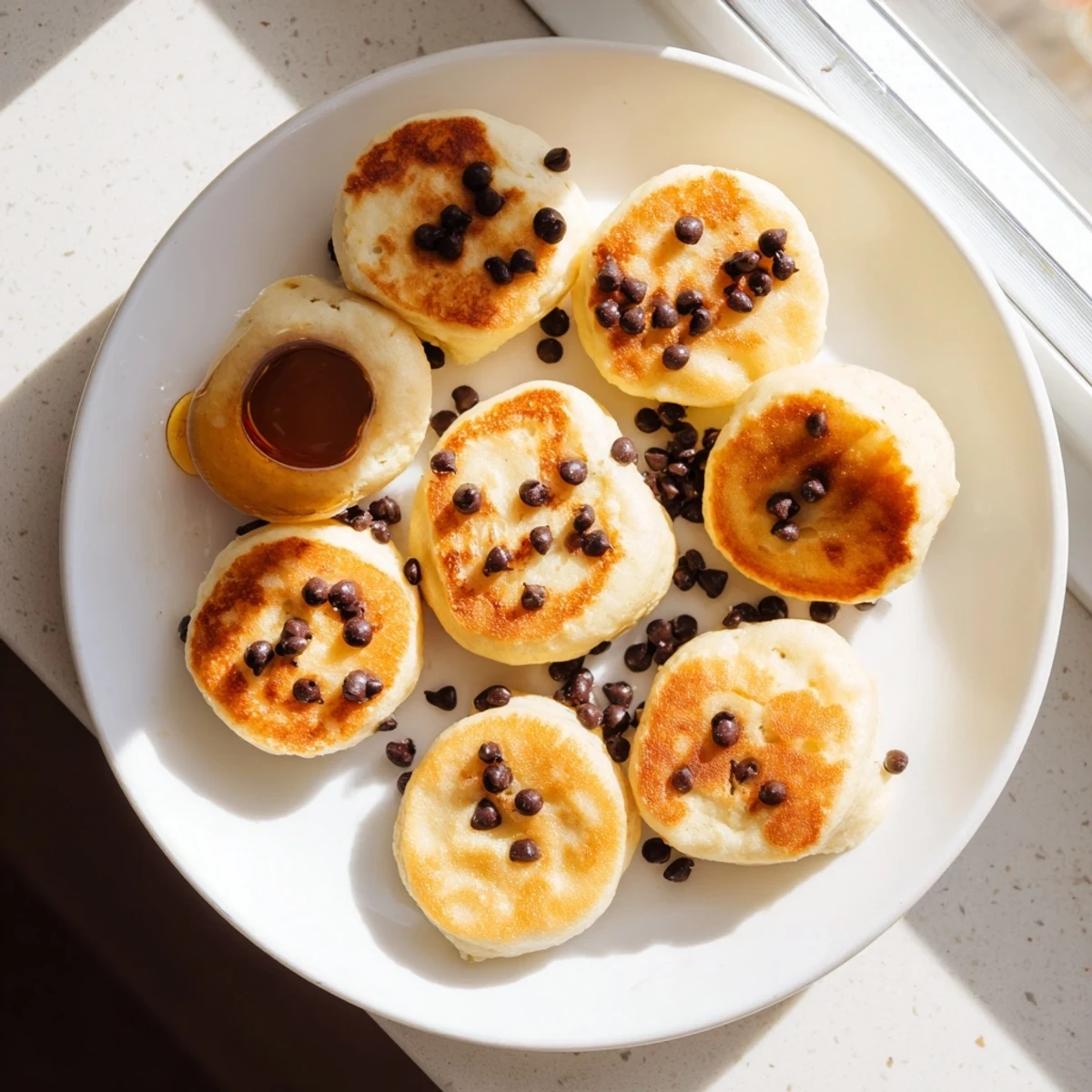 Moist and tender Pancake Poppers with fresh blueberries, ready for dipping in yogurt or fruit preserves.