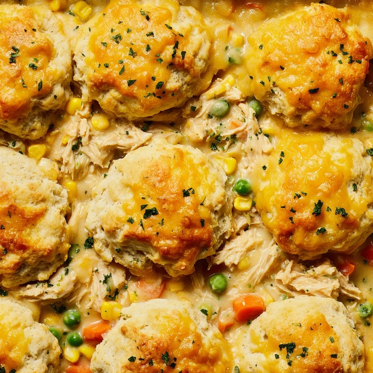 Serving Red Lobster Biscuit Chicken Pot Pie with a fresh green salad for a comforting American family dinner.