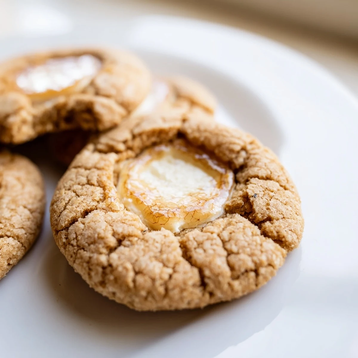Golden caramelized sugar tops these soft creme brulee cookies with crackly texture