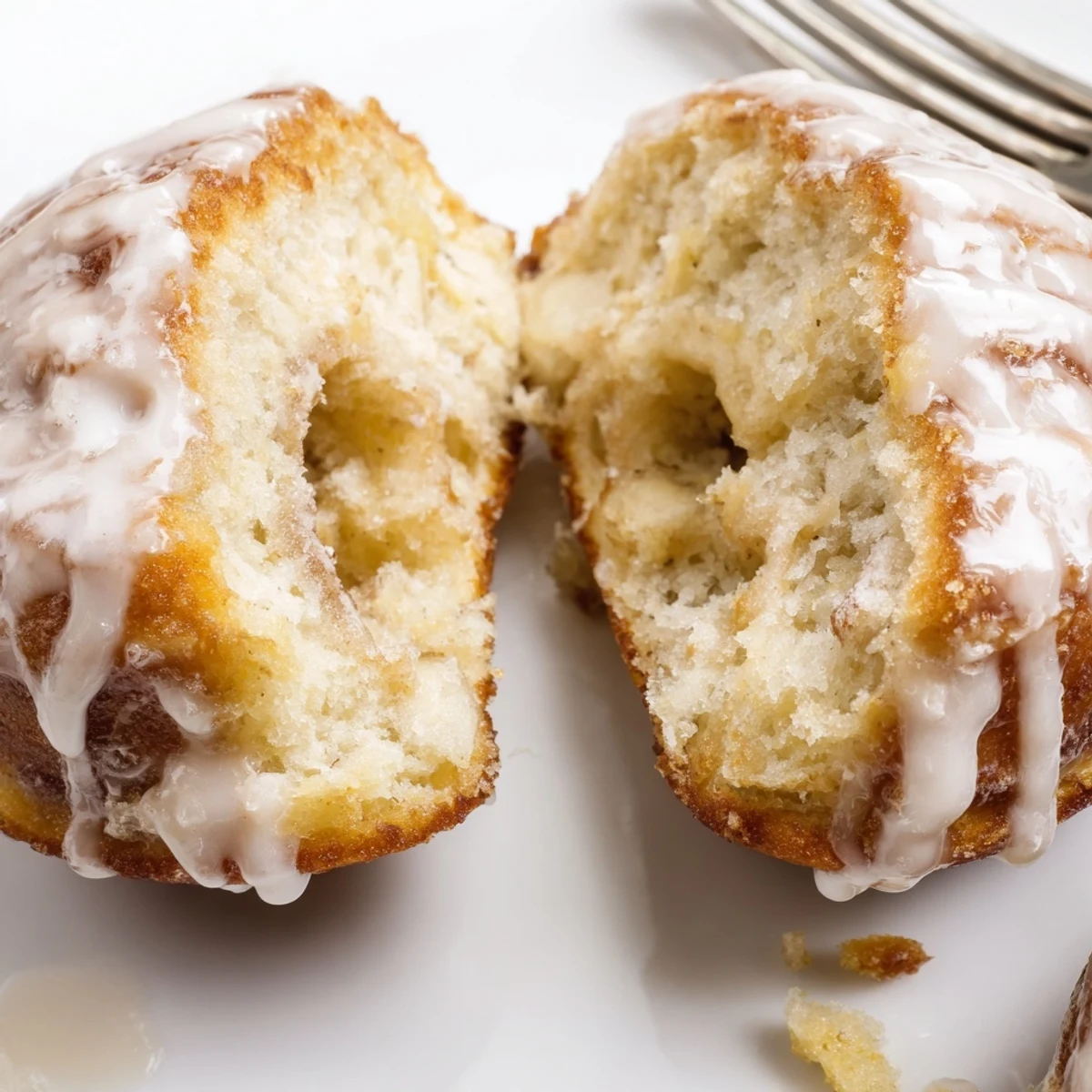 Warm Banana Donuts piping hot on wire rack, fragrant banana and cinnamon aroma