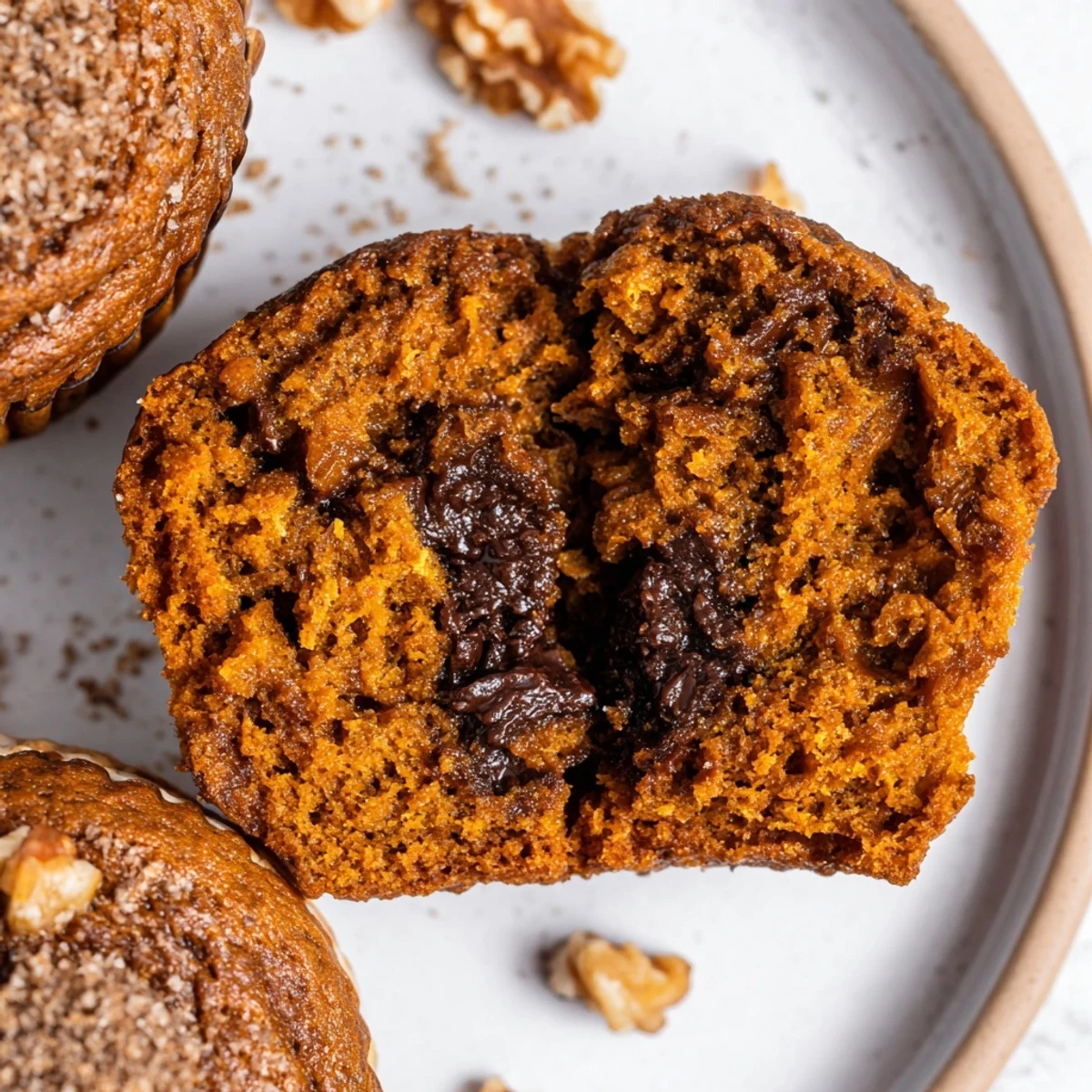 Warm Pumpkin Banana Muffins Recipe fresh from oven, spiced aroma, tender crumb