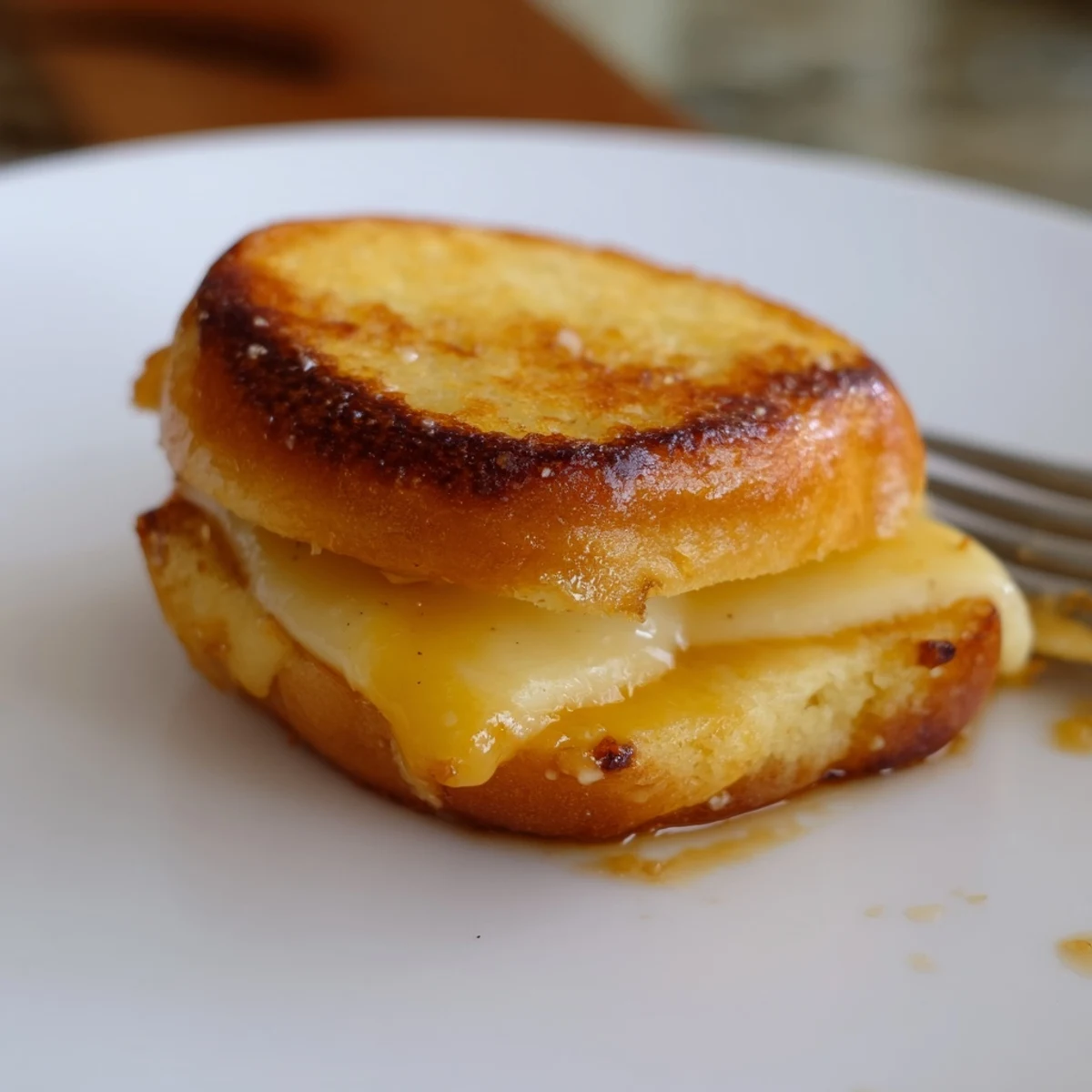 Mini Grilled Cheese Hawaiian Rolls baked golden, melted cheddar oozing, brushed with butter