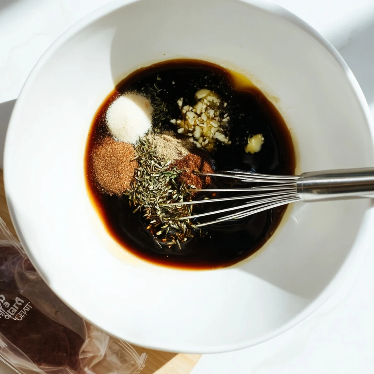 Brown sugar and rosemary coat steaks in the Steak Marinade, perfectly paired with Cabernet