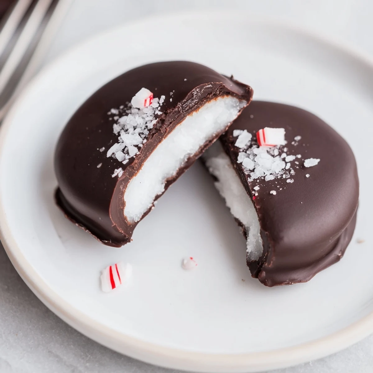 Homemade Peppermint Patties: creamy center, lightly salted flakes, perfect holiday gifting