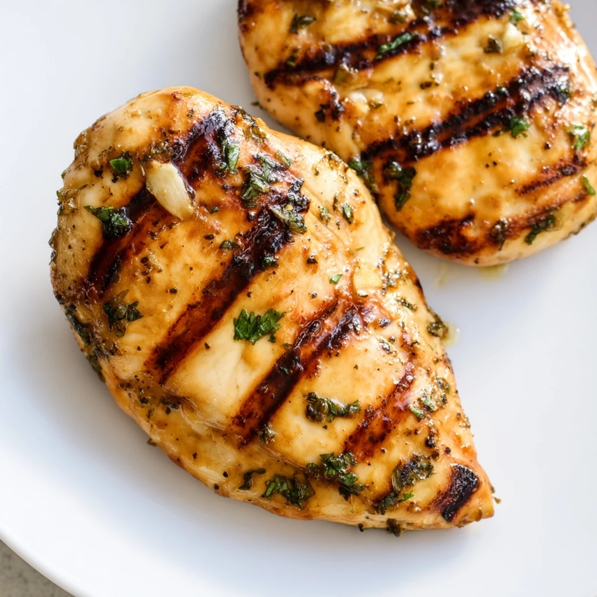 Perfectly grilled Key West Grilled Chicken showcasing caramelized edges and tender meat texture under natural lighting