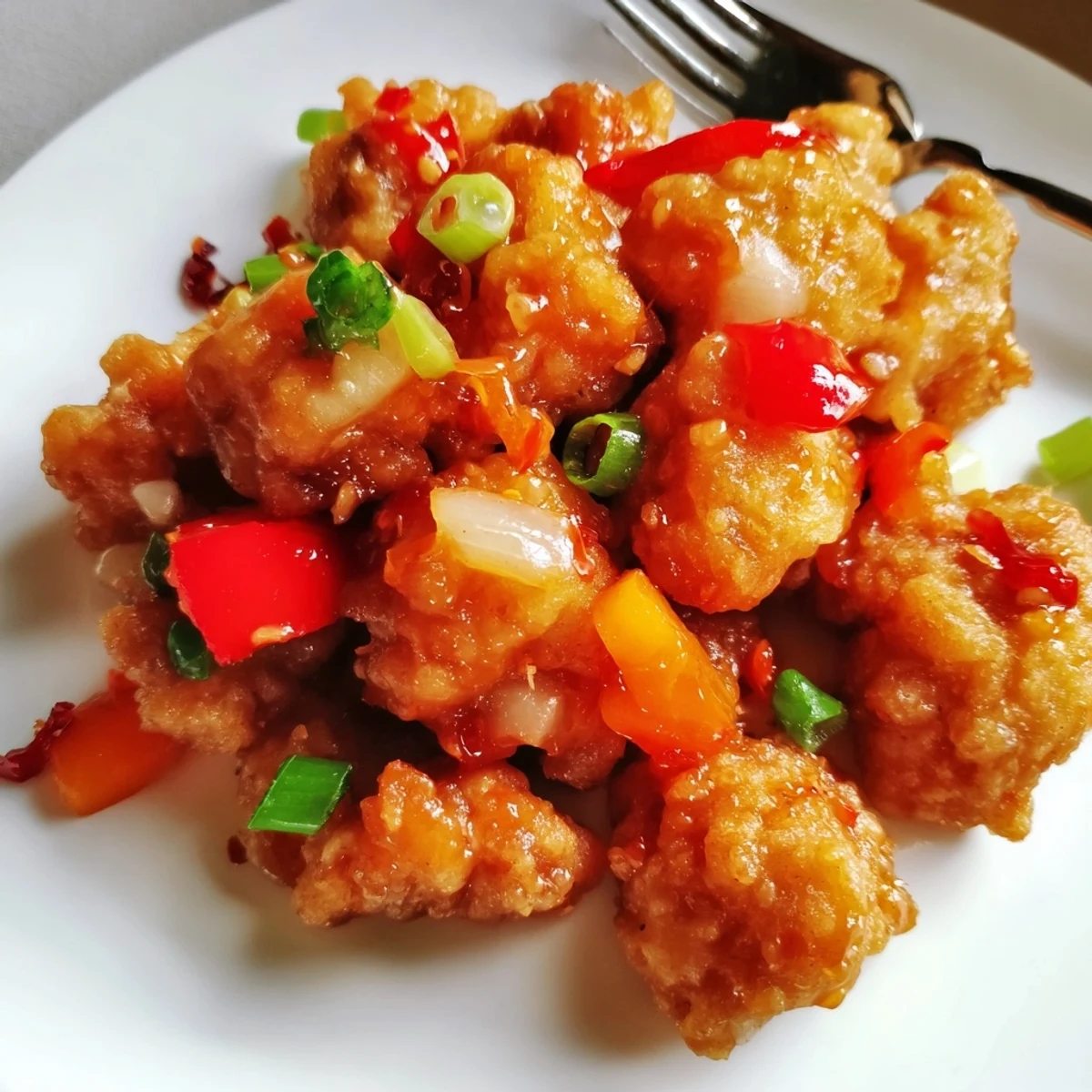 Sizzling Flavorful Chilli Chicken Indo Chinese tossed with crisp peppers and onions